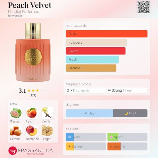 KHADLAJ PEACH VELVET EAU DE PARFUM 5ML